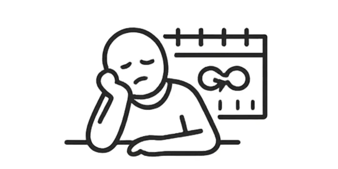 Frustrated person at calendar, representing stalled weight loss and fitness plateau